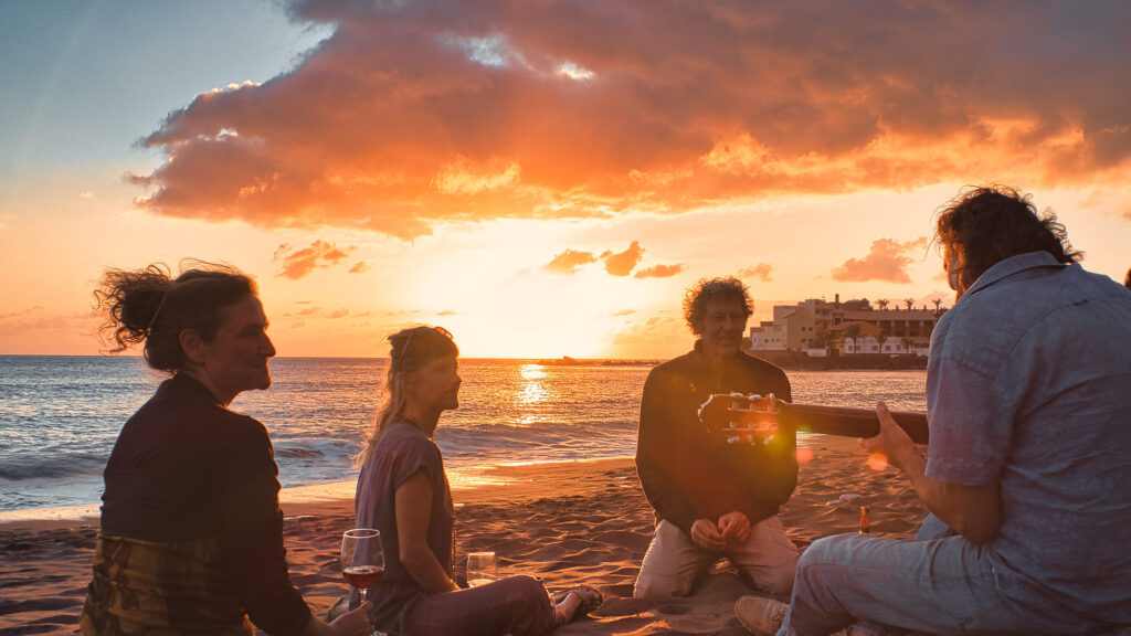 Gruppe Sonnenuntergang Valle Gran Rey