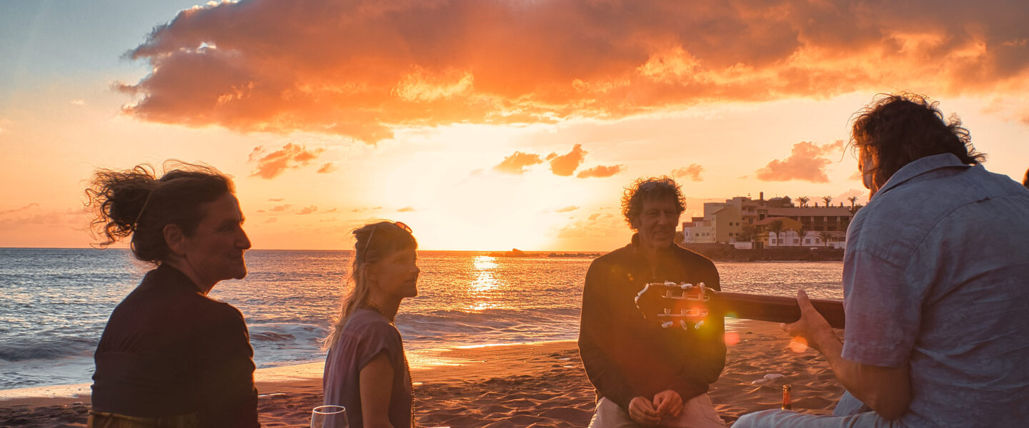 Gruppe Sonnenuntergang Valle Gran Rey