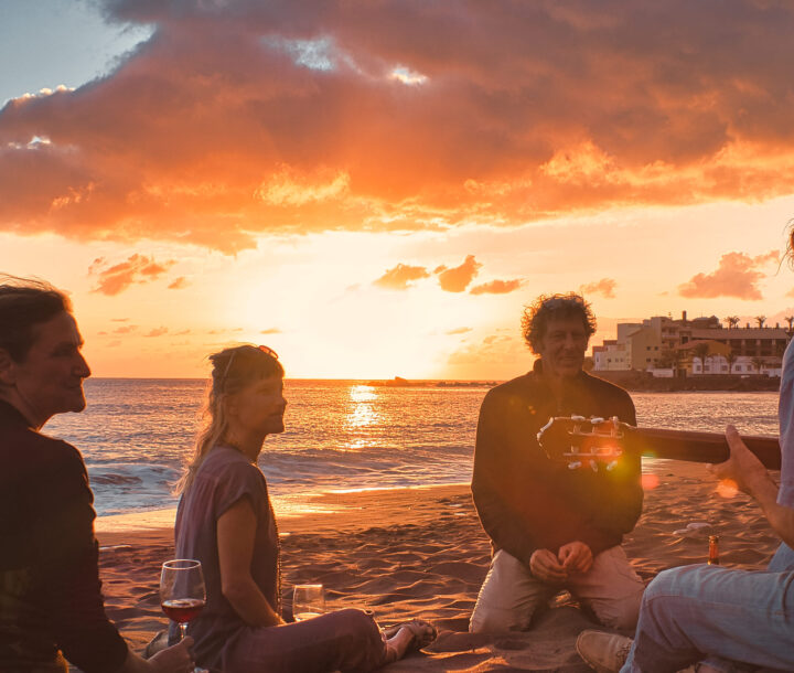 Gruppe Sonnenuntergang Valle Gran Rey